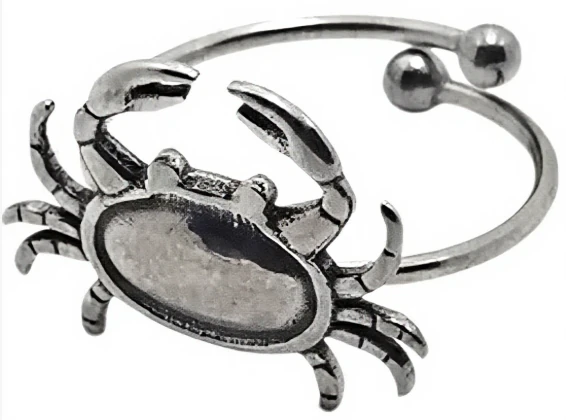 Anillo de acero quirurgico cangrejo